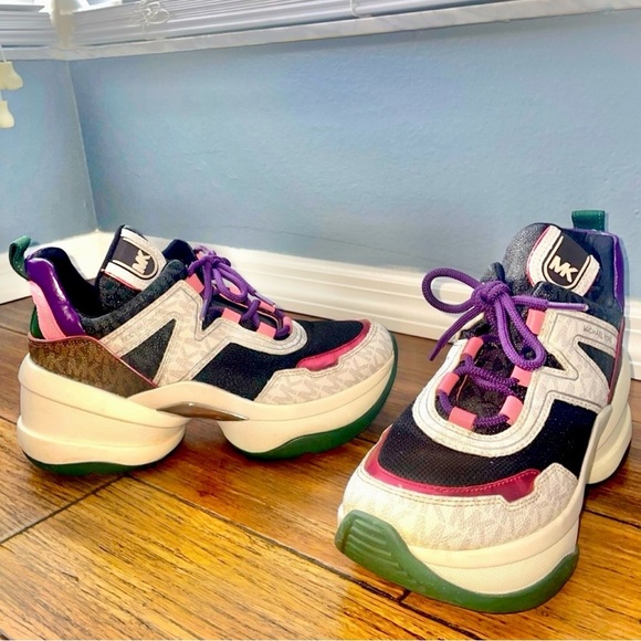 RARE Chunky y2k sneakers Michael Kors sneakers y2k style platform sneakers - Picture 1 of 11